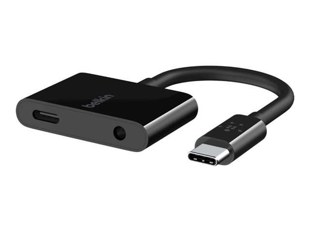 Belkin RockStar USB-C to headphone jack / charging adapter - audio / USB