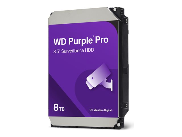 WD Purple Pro WD8001PURP - Hard drive - 8 TB - internal - 3.5" - SATA 6Gb/s - 7200 rpm - buffer: 256 MB
