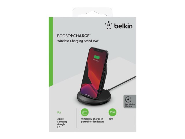 BOOSTCHARGE CHARGE STAND 15W EU BLK