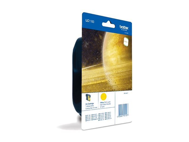 Brother LC1100YBP - yellow - original - ink cartridge