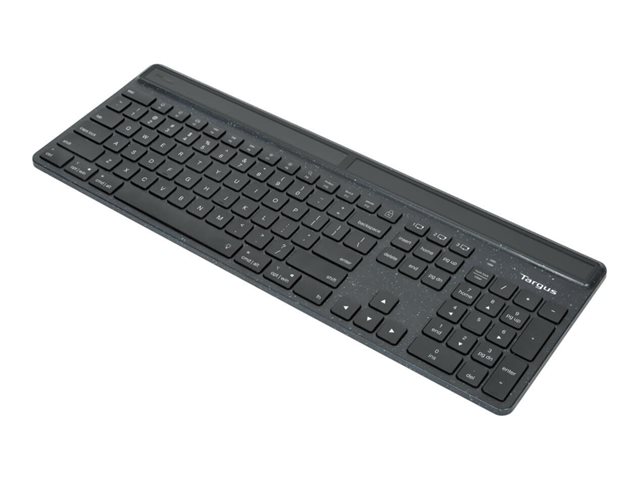 Targus EcoSmart - Keyboard - sustainable energy harvesting - antimicrobial - backlit - wireless - Bluetooth 5.0 - AZERTY - French - key switch: Scissor-Key - black - recycled packaging