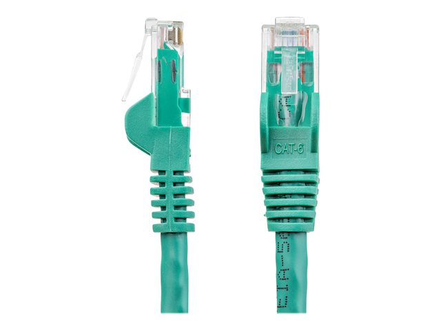 Startech 75ft CAT6 Ethernet Cable, 10 Gigabit Snagless RJ45 650MHz 100W PoE Patch Cord, CAT 6 10GbE UTP Network Cable w/Strain Relief, Green, Wiring is UL Certified/TIA - Category 6 - 24AWG (N6PATCH75GN) - Patch cable - RJ-45 (M) to RJ-45 (M) - 22.9 m - U