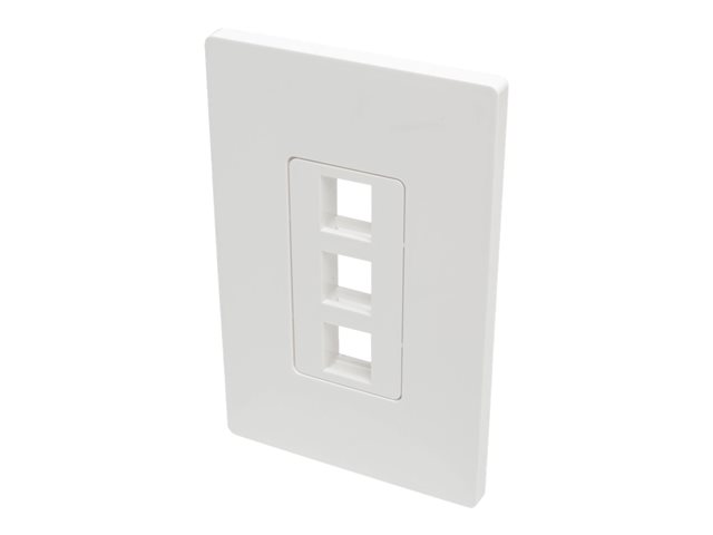 Tripp Lite Single-Gang 3-Port Wall Plate Keystone Cat5/6 USB HDMI Dport RCA - faceplate - TAA Compliant