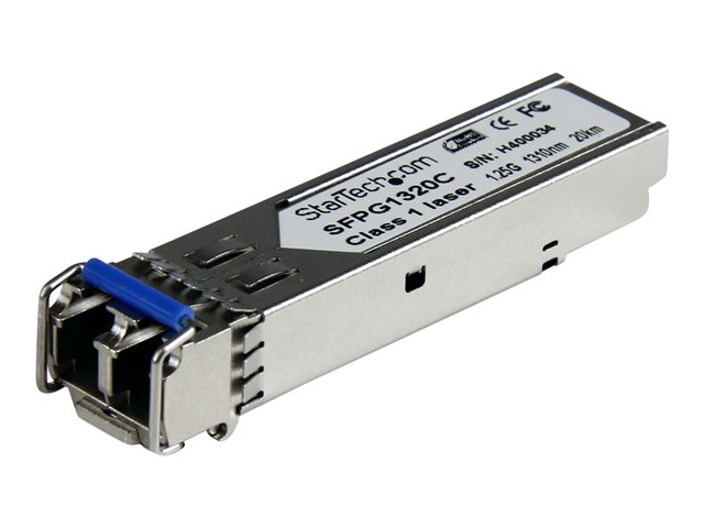 StarTech.com Cisco GLC-LH-SMD Compatible SFP Module 1000BASE-LH 1GbE Single Mode (SMF) Fiber SMF Optic Transceiver 1GE Gigabit Ethernet SFP LC 20km, 1310nm, DDM, Cisco Firepower, IE2000 - Lifetime Warranty (SFPG1320C) - SFP (mini-GBIC) transceiver module