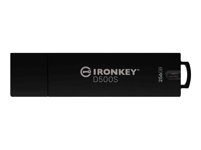 Kingston IronKey D500S - USB flash drive - encrypted - FIPS 140-3 Level 3 - 256 GB - USB 3.2 Gen 1 - TAA Compliant