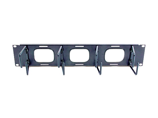 HORIZONTAL CABLE ORGANIZER 2U W/PASS THROUGH HOLES