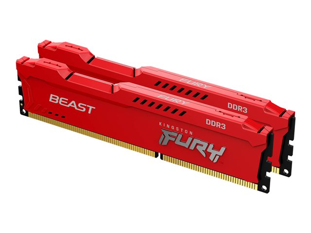 Kingston FURY Beast - DDR3 - kit - 16 GB: 2 x 8 GB - DIMM 240-pin - 1600 MHz / PC3-12800 - unbuffered