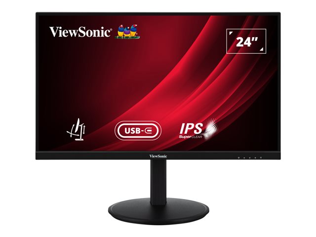 ViewSonic VG2409-MHDU-2 - LED monitor - 24" (23.8" viewable) - 1920 x 1080 Full HD (1080p) @ 100 Hz - IPS - 350 cd/m² - 1300:1 - 4 ms - HDMI, DisplayPort, USB-C - speakers