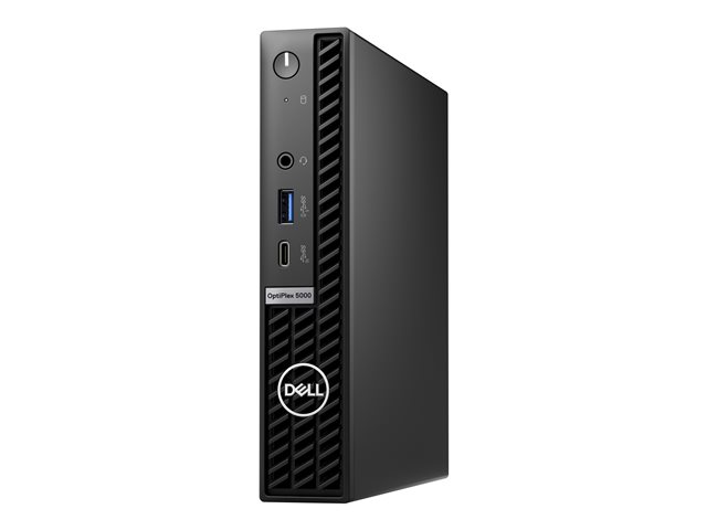Dell OptiPlex 5000 - Micro - Core i5 12500T / 2 GHz - RAM 16 GB - SSD 256 GB - NVMe, Class 35 - UHD Graphics 770 - GigE, 802.11ax (Wi-Fi 6E) - WLAN: Bluetooth, 802.11a/b/g/n/ac/ax (Wi-Fi 6E) - Win 11 Pro - monitor: none - black - BTS - with 3 Years Basic 
