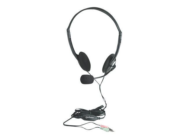 HEADSET STEREO 2X 3.5MM JACKS- ADJUST/MICROPHONE VOL/CONTROL