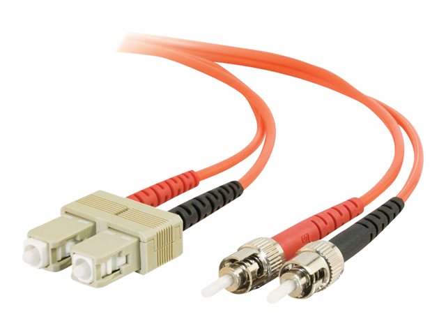 C2G SC-ST 50/125 OM2 Duplex Multimode PVC Fiber Optic Cable (LSZH) - network cable - 3 m - 3 m - orange