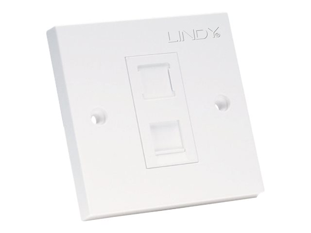 1 PORT CAT6 FLAT FACE PLATE SINGLE RJ45/IDC TERMINAT
