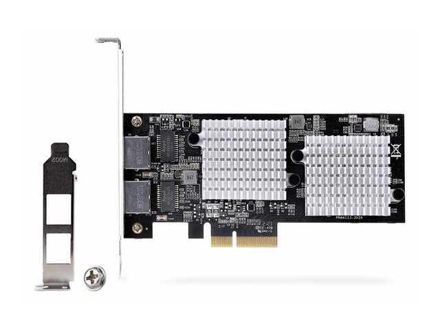StarTech.com 2-Port 10Gbps PCIe Network Adapter Card, Network Card for PCs/Servers, Full-Height/Low-Profile PCIe Ethernet Card w/Jumbo Frames, NIC/LAN Interface Card - Marvell AQC113CS Chipset, PXE Boot (ST10GSPEXNDP2) - network adapter - PCIe 3.0 x4 - 10
