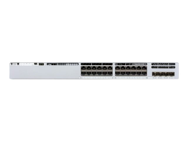 Cisco Catalyst 9300L - Network Advantage - switch - L3 - Managed - 24 x 10/100/1000 (PoE+) + 4 x Gigabit SFP (uplink) - rack-mountable - PoE+ (505 W)