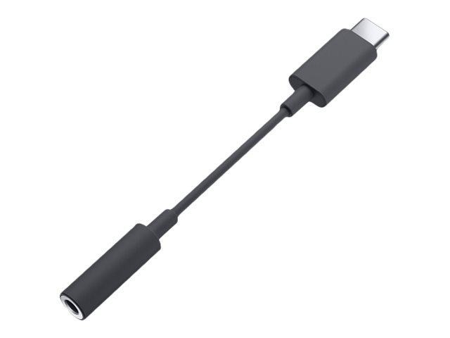 Dell SA1023 - USB-C to headphone jack adapter - 24 pin USB-C male to mini-phone stereo 3.5 mm female - magnetite