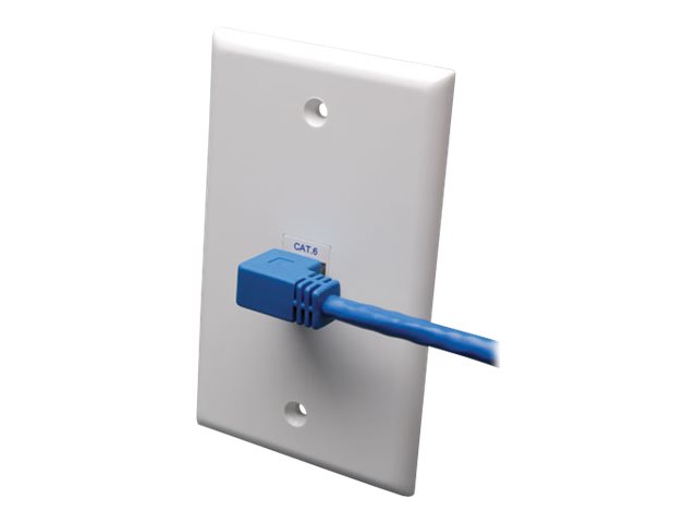 Eaton Tripp Lite Series Right-Angle Cat6 Gigabit Molded UTP Ethernet Cable (RJ45 Right-Angle M to RJ45 M), Blue, 5 ft. (1.52 m) - patch cable - 1.5 m - blue