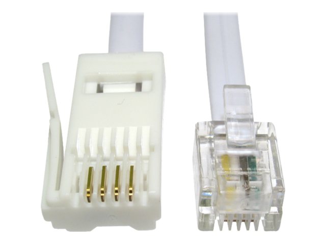Cables Direct phone cable - 10 m - white