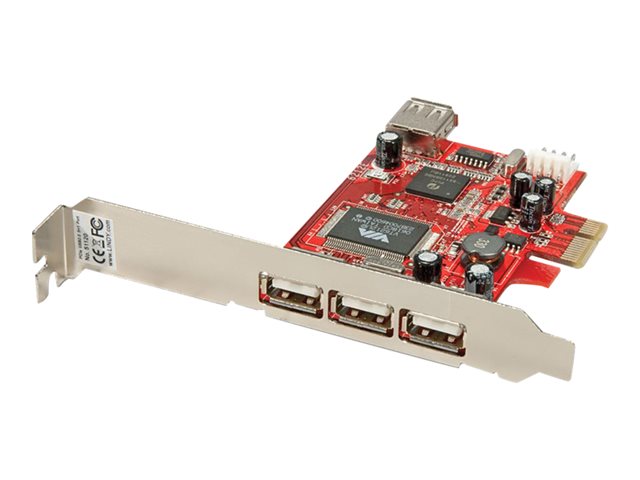 Lindy 3 + 1 Port USB 2.0 Card - USB adapter - PCIe