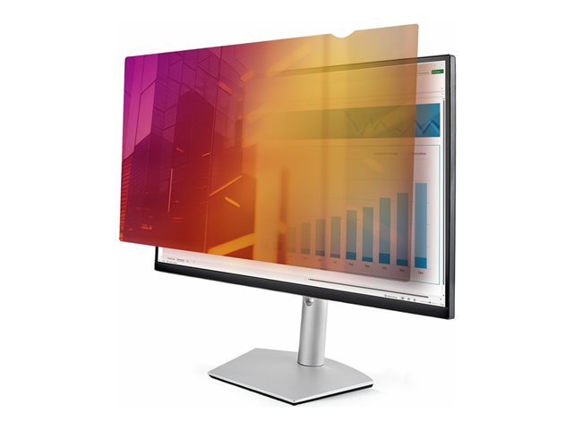 StarTech 27-inch 16:9 Gold Monitor Privacy Screen, Reversible Filter w/Enhanced Privacy, Glossy Computer Security Filter, Removable Screen Protector/Shield, +/- 30 Deg. - Display privacy filter - 2-way - removable - plug-in/adhesive - 27" - black, gold