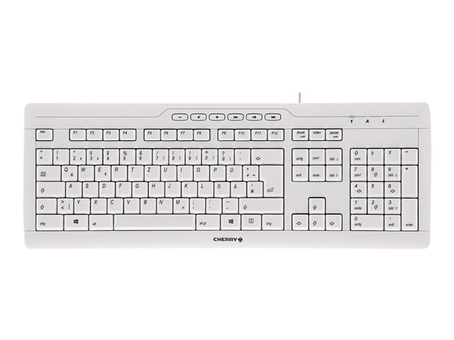 CHERRY STREAM 3.0 - keyboard - Spanish - light grey