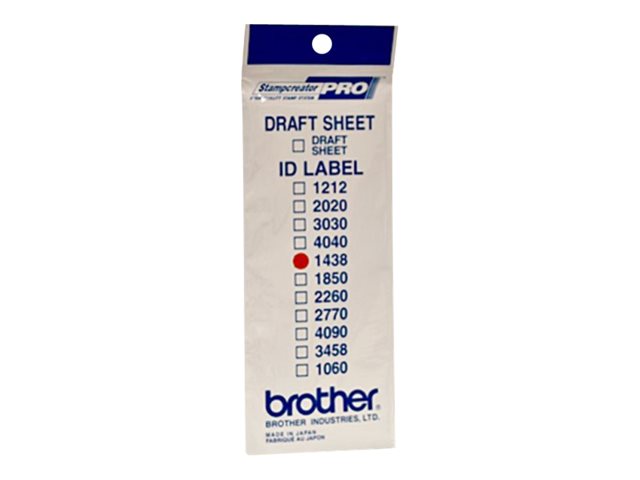 Brother ID1438 - 14 x 38 mm 12 label(s) stamp ID labels - for StampCreator PRO SC-2000, PRO SC-2000USB