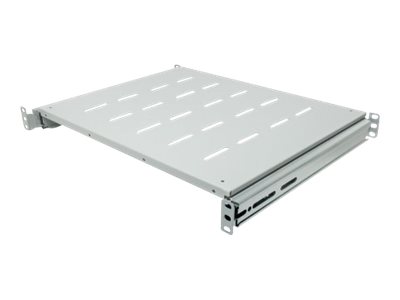 Intellinet 19" Sliding Shelf, 1U, For 600 to 800mm Depth Cabinets & Racks, shelf depth 350mm, Grey - rack shelf - 1U