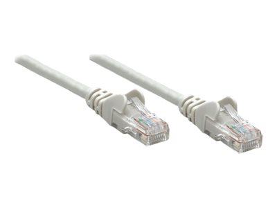 Intellinet Network Patch Cable, Cat6, 10m, Grey, CCA, U/UTP, PVC, RJ45, Gold Plated Contacts, Snagless, Booted, Lifetime Warranty, Polybag - patch cable - 10 m - grey