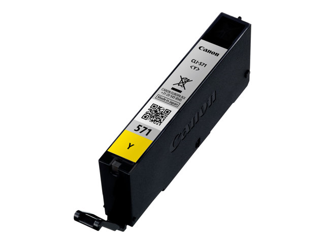 Canon CLI-571Y - 7 ml - yellow - original - ink tank - for PIXMA TS5051, TS5053, TS5055, TS6050, TS6051, TS6052, TS8051, TS8052, TS9050, TS9055