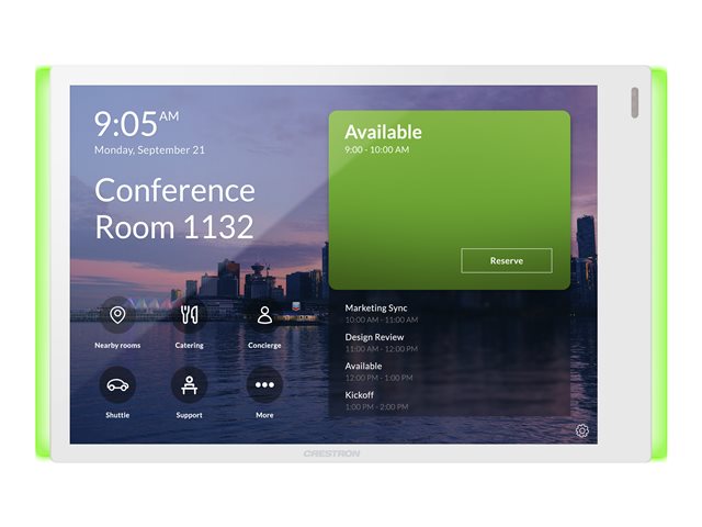Crestron Room Scheduling Touch Screen TSS-770-Z-W-S-LB KIT - for Microsoft Teams - room manager - 802.11a/b/g/n/ac - smooth white