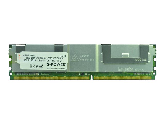 2-Power - DDR2 - 4 GB - FB-DIMM 240-pin - 667 MHz / PC2-5300 - CL5 - Fully Buffered - ECC - for Lenovo ThinkServer RD120, TD100, TD100x