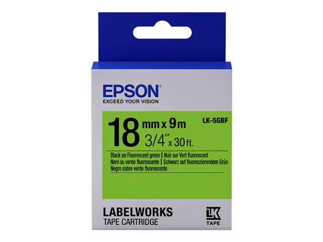 Epson LabelWorks LK-5GBF - label tape - 1 cassette(s) - Roll (1.8 cm x 9 m)