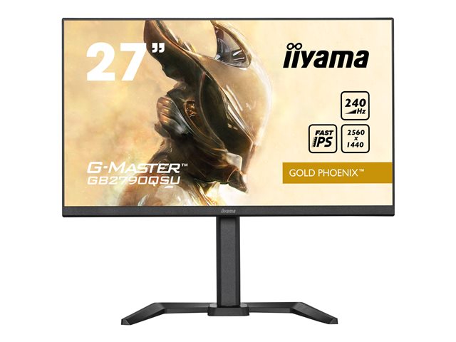 iiyama G-MASTER Gold Phoenix GB2790QSU-B5 A - LED monitor - 27" - 2560 x 1440 WQHD @ 240 Hz - Fast IPS - 400 cd/m² - 1000:1 - 1 ms - HDMI, DisplayPort - speakers - black, matte