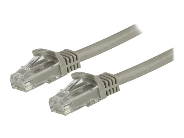 StarTech.com 1.5m CAT6 Ethernet Cable, 10 Gigabit Snagless RJ45 650MHz 100W PoE Patch Cord, CAT 6 10GbE UTP Network Cable w/Strain Relief, Grey, Fluke Tested/Wiring is UL Certified/TIA - Category 6 - 24AWG (N6PATC150CMGR) - Patch cable - RJ-45 (M) to RJ-4