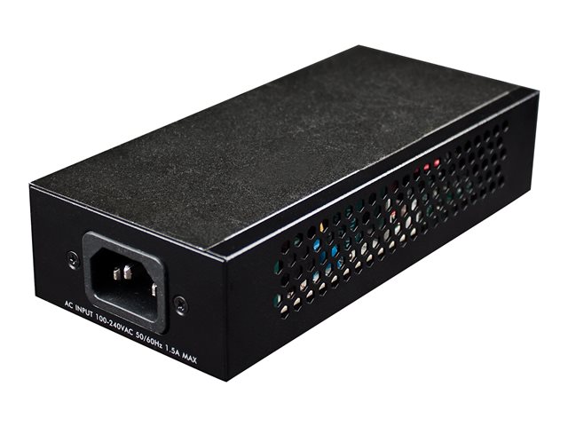 Intellinet Gigabit High-Power PoE+ Injector, 1 x 30 W, IEEE 802.3at/af Power over Ethernet (PoE+/PoE) (UK Power Cord) - PoE injector - 30 Watt