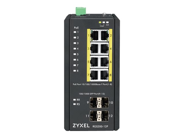 Zyxel RGS200-12P - switch - 12 ports - Managed - rack-mountable