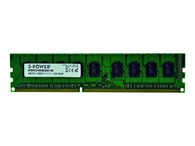 2-Power - DDR3L - 4 GB - DIMM 240-pin - 1600 MHz / PC3L-12800 - CL11 - 1.35 V - unbuffered - ECC