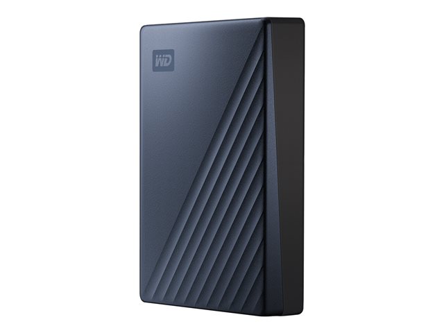 WD My Passport Ultra WDBFTM0040BBL - Hard drive - encrypted - 4 TB - external (portable) - USB 3.0 (USB-C connector) - 256-bit AES - blue