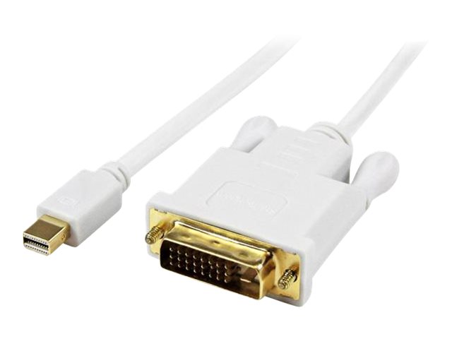 StarTech.com 6 foot Mini DisplayPort to DVI Active Adapter Converter Cable - 6 ft (1.8m) Active mDP to DVI M/M Cable - 1920x1200 - White (MDP2DVIMM6WS) - DisplayPort cable - Mini DisplayPort (M) to DVI-D (M) - 1.8 m - active - white