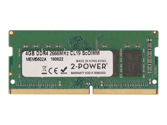 2-Power - DDR4 - module - 4 GB - SO-DIMM 260-pin - 2666 MHz / PC4-21300 - unbuffered