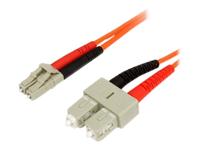 StarTech.com 3m Fiber Optic Cable - Multimode Duplex 62.5/125 - LSZH - LC/SC - OM1 - LC to SC Fiber Patch Cable (FIBLCSC3) - network cable - 3 m - 3 m