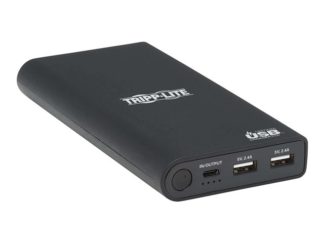 Tripp Lite Portable Charger - 2x USB-A, USB-C with PD Charging, 20,100mAh Power Bank, Lithium-Ion, USB-IF, Black power bank - Li-Ion - USB Type A, USB-C - 57 Watt