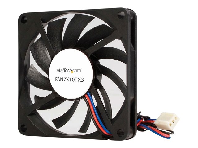 Startech Replacement 70mm TX3 Dual Ball Bearing CPU Cooler Fan - 3 pin case Fan - TX3 Fan - 70mm Fan (FAN7X10TX3) - Case fan - 70 mm - black