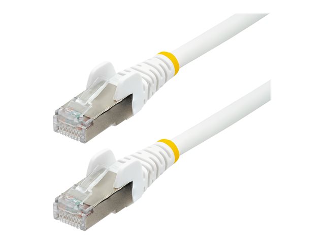 Startech 1.5m CAT6a Ethernet Cable - White - Low Smoke Zero Halogen (LSZH) - 10GbE 500MHz 100W PoE++ Snagless RJ-45 w/Strain Reliefs S/FTP Network Patch Cord - Patch cable - RJ-45 (M) to RJ-45 (M) - 1.5 m - S/FTP - CAT 6a - IEEE 802.3bt - halogen-free, mo