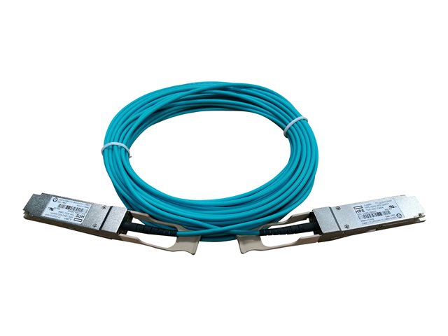 HPE X2A0 - Network cable - QSFP+ to QSFP+ - 10 m - 10 m - fibre optic - active - for FlexFabric 12900E, 12900E 36-Port, 12902E