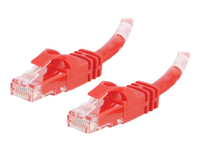 C2G Cat6 Booted Unshielded (UTP) Network Patch Cable - patch cable - 50 cm - red