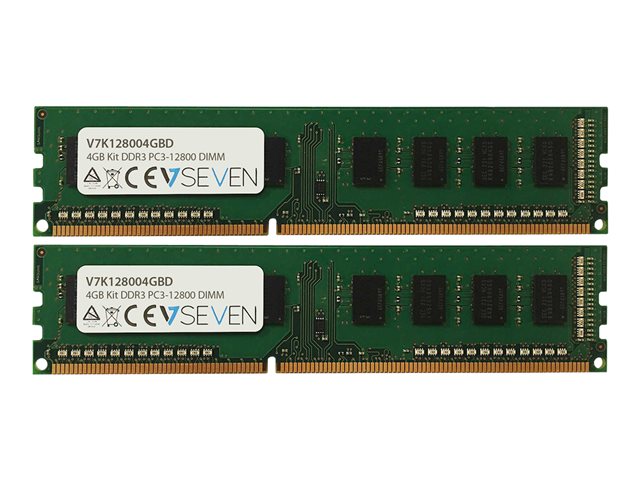 V7 - DDR3 - kit - 4 GB: 2 x 2 GB - DIMM 240-pin - 1600 MHz / PC3-12800 - unbuffered