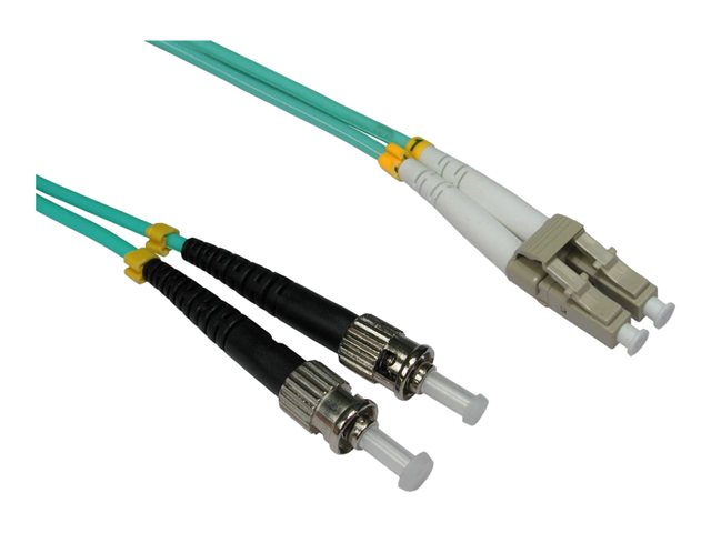 1M LC-ST 50/125 MMD OM3 CABLE - AQUA