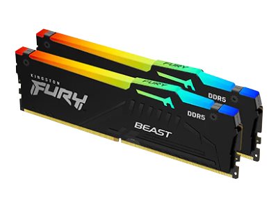 Kingston FURY Beast RGB - DDR5 - kit - 16 GB: 2 x 8 GB - DIMM 288-pin / PC5-41600 - unbuffered