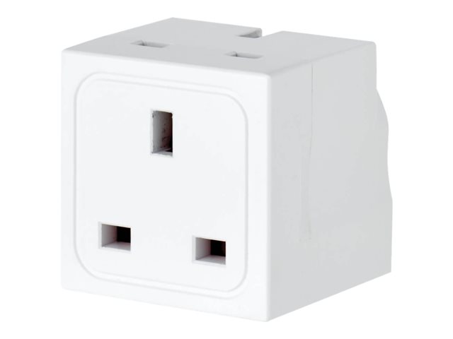 Tripp Lite 2-Outlet Power Strip - British BS1363A Outlets, 220-250V AC, 13A, Direct Plug, BS1363A Plug, White - power strip