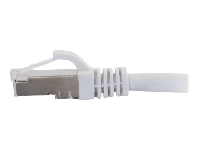 C2G Cat6a Booted Shielded (STP) Network Patch Cable - Patch cable - RJ-45 (M) to RJ-45 (M) - 1 m - STP - CAT 6a - molded, snagless, stranded - white